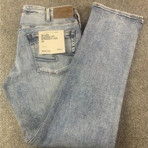 Silver Jeans Allan Classic Fit Straight Leg Mens Jeans Size 33x32 Blue
